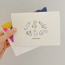 Load image into Gallery viewer, I will love you - penis card