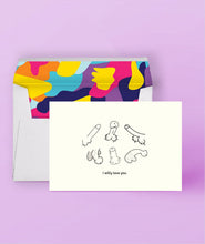 Load image into Gallery viewer, I Willy Love You Dick Cards Friends Do This