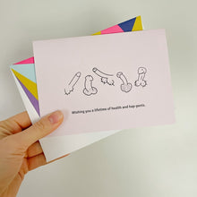 Load image into Gallery viewer, Wishing you a lifetime of health and hap-penis card