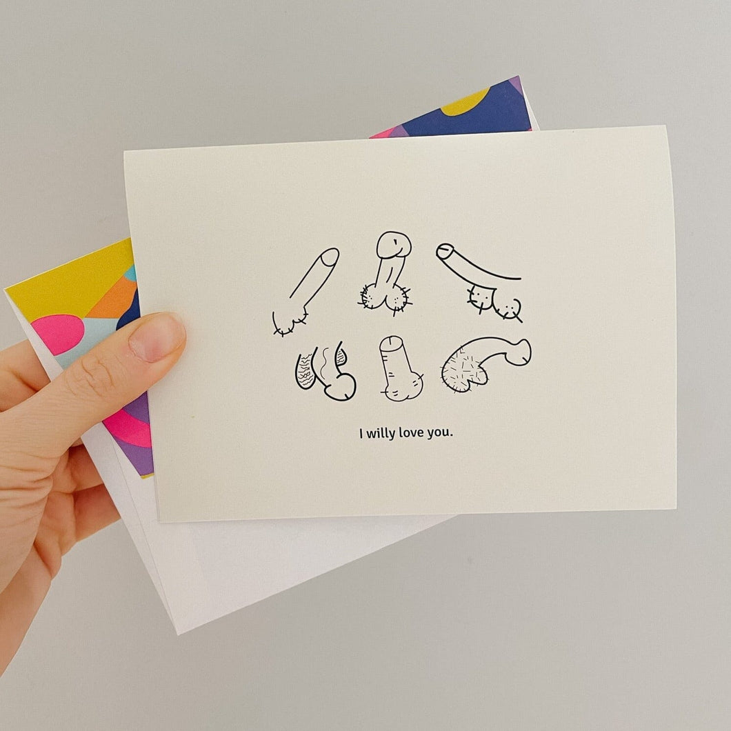 I will love you - penis card